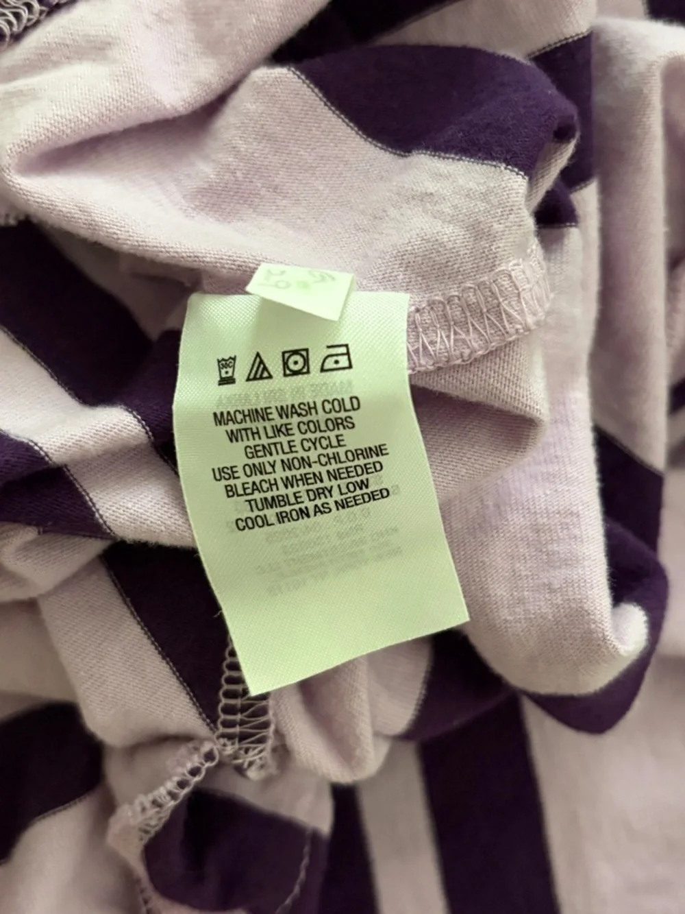 GAP Girls Lilac and Dark Purple Striped Polo Dress with White Collar